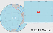 Gray Location Map of the area around 21° 3' 11" S, 110° 25' 30" W