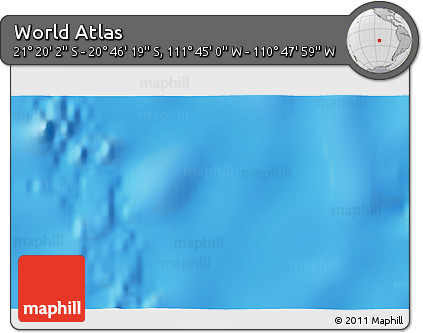 Physical 3D Map of the Area around 21° 3' 11" S, 111° 16' 30" W