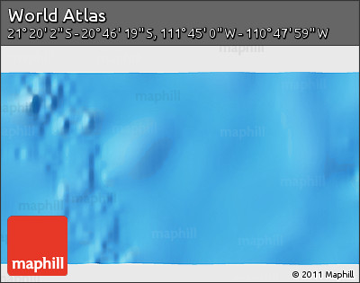 Physical 3D Map of the Area around 21° 3' 11" S, 111° 16' 30" W