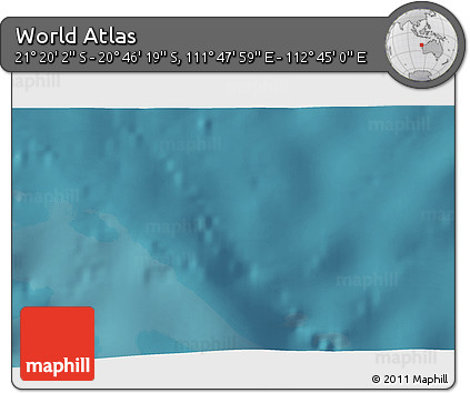 Satellite 3D Map of the Area around 21° 3' 11" S, 112° 16' 30" E