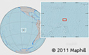 Gray Location Map of the area around 21° 3' 11" S, 112° 7' 30" W, hill shading