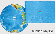 Physical Location Map of the area around 21° 3' 11" S, 112° 7' 30" W