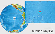 Physical Location Map of the area around 21° 3' 11" S, 112° 58' 29" W