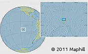 Savanna Style Location Map of the area around 21° 3' 11" S, 112° 58' 29" W, hill shading