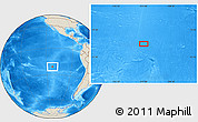 Shaded Relief Location Map of the area around 21° 3' 11" S, 112° 58' 29" W