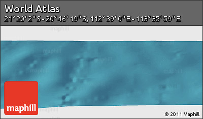 Satellite Panoramic Map of the Area around 21° 3' 11" S, 113° 7' 30" E