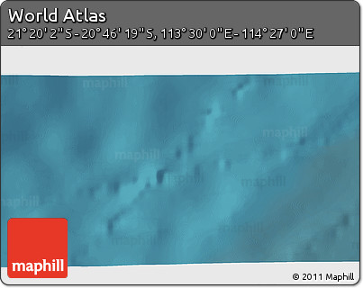 Satellite 3D Map of the Area around 21° 3' 11" S, 113° 58' 29" E