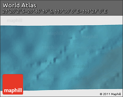 Satellite 3D Map of the Area around 21° 3' 11" S, 113° 58' 29" E