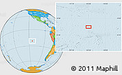 Political Location Map of the area around 21° 3' 11" S, 113° 49' 29" W