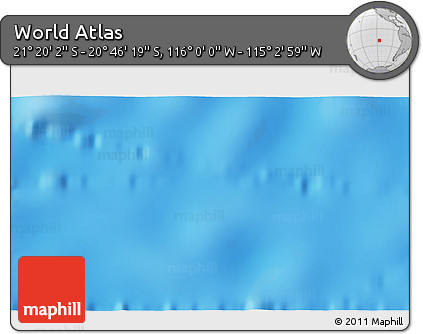 Physical 3D Map of the Area around 21° 3' 11" S, 115° 31' 30" W
