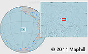 Gray Location Map of the area around 21° 3' 11" S, 115° 31' 30" W, hill shading