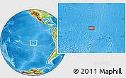 Physical Location Map of the area around 21° 3' 11" S, 115° 31' 30" W