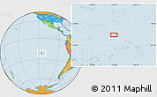 Political Location Map of the area around 21° 3' 11" S, 115° 31' 30" W