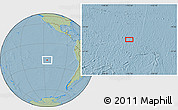 Savanna Style Location Map of the area around 21° 3' 11" S, 115° 31' 30" W, hill shading