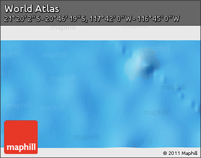 Shaded Relief 3D Map of the Area around 21° 3' 11" S, 117° 13' 29" W