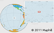 Political Location Map of the area around 21° 3' 11" S, 117° 13' 29" W