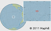Savanna Style Location Map of the area around 21° 3' 11" S, 117° 13' 29" W, hill shading