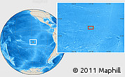 Shaded Relief Location Map of the area around 21° 3' 11" S, 117° 13' 29" W