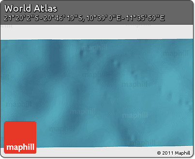 Satellite 3D Map of the Area around 21° 3' 11" S, 11° 7' 30" E