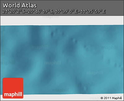 Satellite 3D Map of the Area around 21° 3' 11" S, 11° 7' 30" E