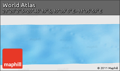 Physical Panoramic Map of the Area around 21° 3' 11" S, 11° 7' 30" E
