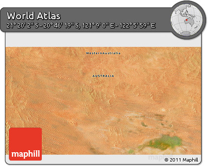 Satellite 3D Map of the Area around 21° 3' 11" S, 121° 37' 30" E