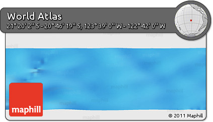 Physical Panoramic Map of the Area around 21° 3' 11" S, 123° 10' 30" W