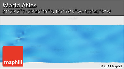 Physical Panoramic Map of the Area around 21° 3' 11" S, 123° 10' 30" W