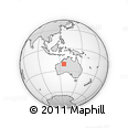 Outline Map of the Area around 21° 3' 11" S, 125° 52' 30" E, rectangular outline
