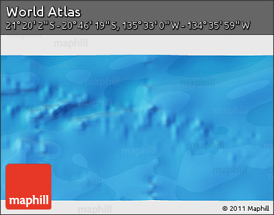 Political 3D Map of the Area around 21° 3' 11" S, 135° 4' 29" W