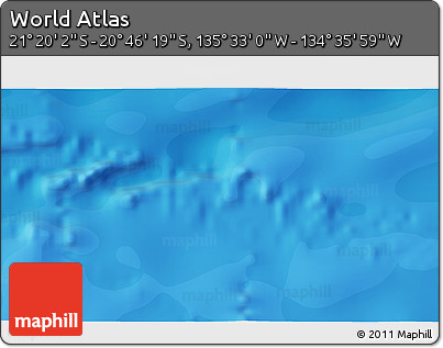 Political 3D Map of the Area around 21° 3' 11" S, 135° 4' 29" W