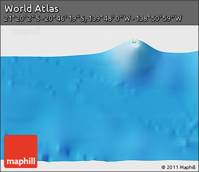 Physical 3D Map of the Area around 21° 3' 11" S, 139° 19' 29" W