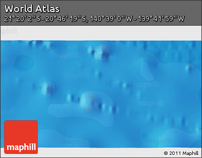 Political 3D Map of the Area around 21° 3' 11" S, 140° 10' 30" W
