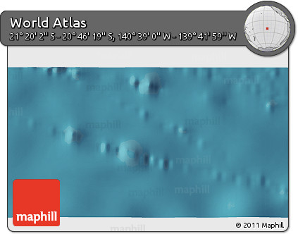 Satellite 3D Map of the Area around 21° 3' 11" S, 140° 10' 30" W