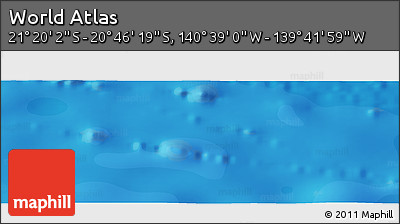 Political Panoramic Map of the Area around 21° 3' 11" S, 140° 10' 30" W