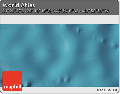 Satellite 3D Map of the Area around 21° 3' 11" S, 144° 25' 30" W