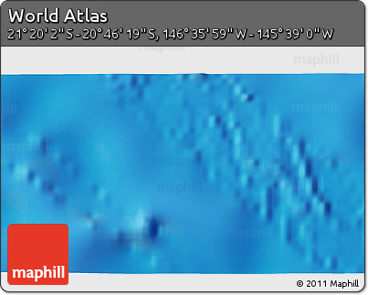 Physical 3D Map of the Area around 21° 3' 11" S, 146° 7' 30" W