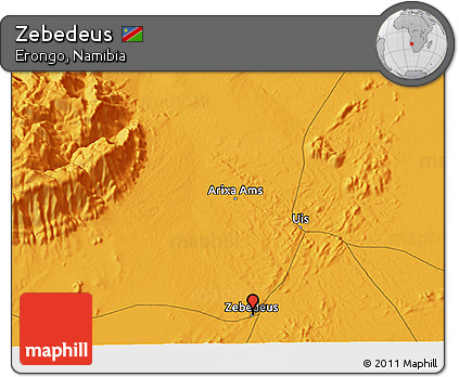 Political 3D Map of Zebedeus