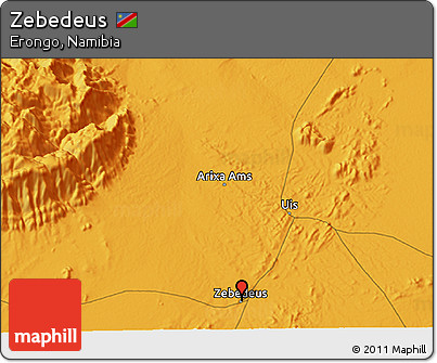 Political 3D Map of Zebedeus