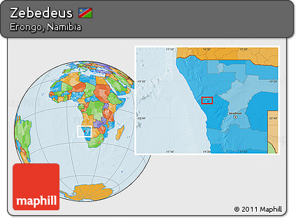 Political Location Map of Zebedeus