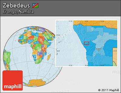 Political Location Map of Zebedeus