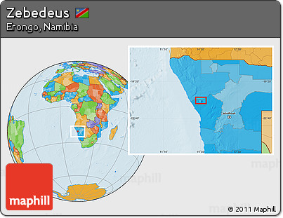 Political Location Map of Zebedeus