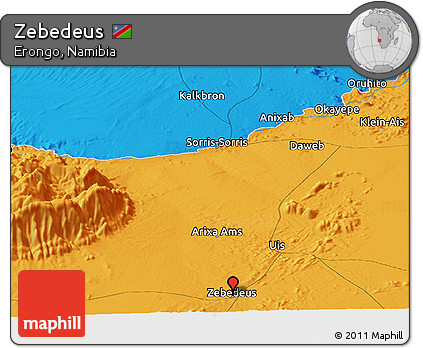 Political Panoramic Map of Zebedeus