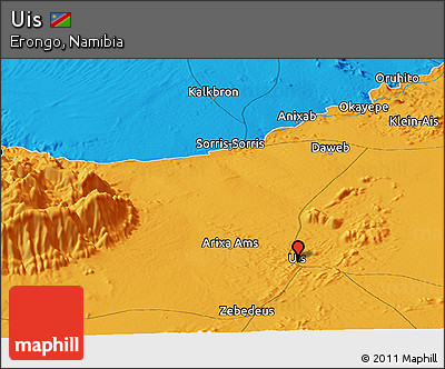Political Panoramic Map of Uis