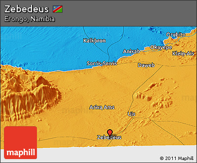 Political Panoramic Map of Zebedeus