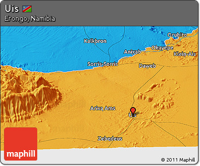 Political Panoramic Map of Uis