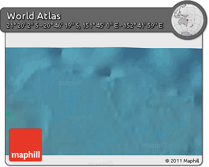 Satellite 3D Map of the Area around 21° 3' 11" S, 152° 13' 29" E