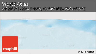 Physical Panoramic Map of the Area around 21° 3' 11" S, 152° 13' 29" E