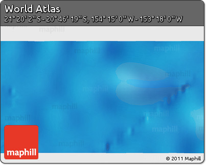 Physical 3D Map of the Area around 21° 3' 11" S, 153° 46' 30" W