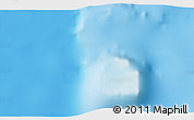 Physical 3D Map of the area around 21° 3' 11" S, 155° 37' 30" E